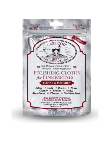 Paños de Pulido Cape Cod para Metales Finos - 2 Paños 10x15 cm