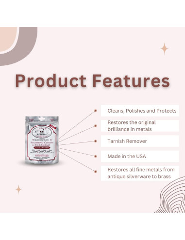 Paños de Pulido Cape Cod para Metales Finos - 2 Paños 10x15 cm