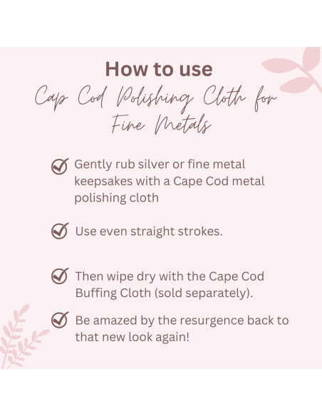 Paños de Pulido Cape Cod para Metales Finos - 2 Paños 10x15 cm