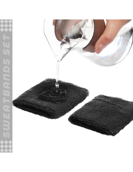 Muñequera de Sudor Bememo 24 Pcs Unisex Absorbentes Elásticas