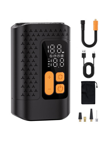 Bomba de Bicicleta Eléctrica Aucoza A5 160 PSI Compacta