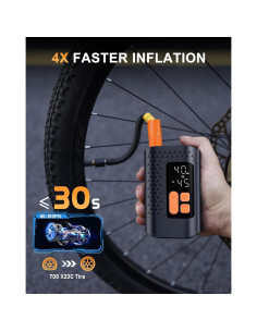 Bomba de Bicicleta Eléctrica Aucoza A5 160 PSI Compacta 2