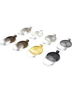 Kit de Joyería Bastex 40 Piezas con Bandejas y Cúpulas 25mm 2