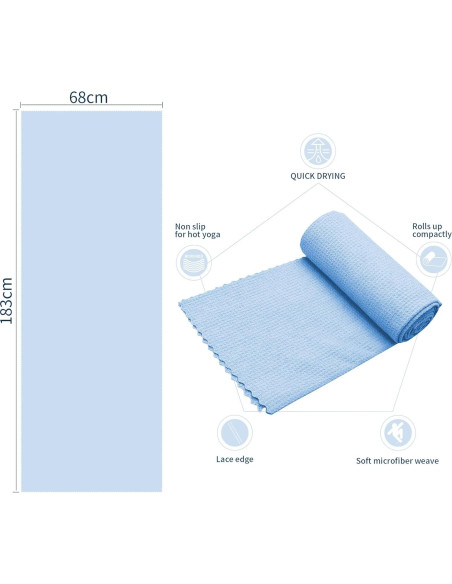 Paquete de 2 Toallas de Yoga Caliente CYCLXY Antideslizantes