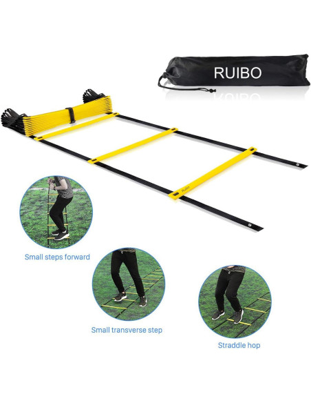 Escalera de Agilidad Ruibo 6 Metros 12 Peldaños Ajustables