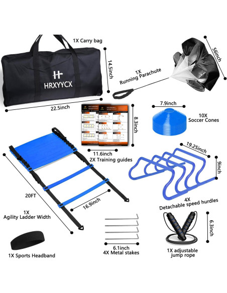 Equipo de Entrenamiento de Velocidad HRXYYCX con Escalera 6.1m