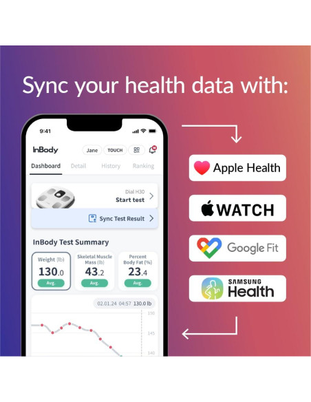 Balanza de Composición Corporal InBody H30 con Bluetooth
