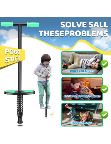 Bastón de Pogo de Espuma JAOTREL para Niños 6+ | 18-45 kg