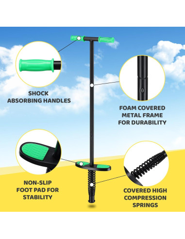 Bastón de Pogo de Espuma JAOTREL para Niños 6+ | 18-45 kg