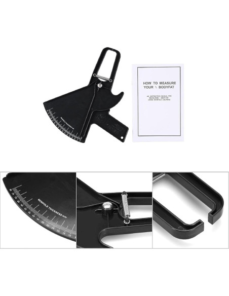 Calibrador de Grasa Corporal Yinhing 0-80mm Medidor de Pliegue