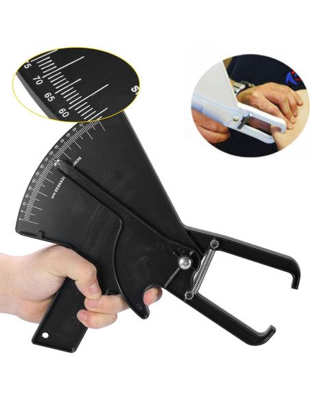 Calibrador de Grasa Corporal Yinhing 0-80mm Medidor de Pliegue