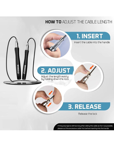 Cuerda de Salto MOGOLD T08 Ajustable para Boxeo y Fitness