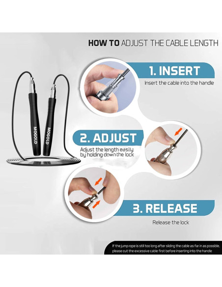Cuerda de Salto MOGOLD T08 Ajustable para Boxeo y Fitness