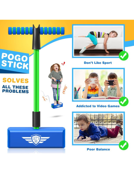Pogo Stick de Espuma CUUGO VAMOS! CG para Niños 3-12 Años