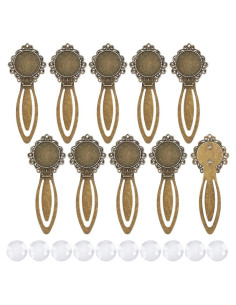 10 Marcadores de Cabochón HOBBIESAY Bronce Antiguo DIY