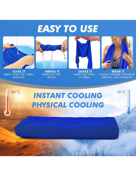 Paquete de 4 Toallas Refrigerantes CSITE 119.38x30.48cm