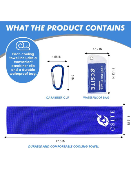 Paquete de 4 Toallas Refrigerantes CSITE 119.38x30.48cm