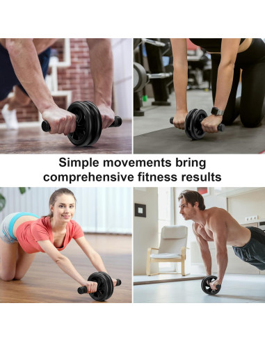 Rodillo Abdominal Bnlei Doble Rueda con Almohadilla