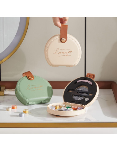 Kit de Costura ZUNON Verde Compacto con Herramientas Básicas