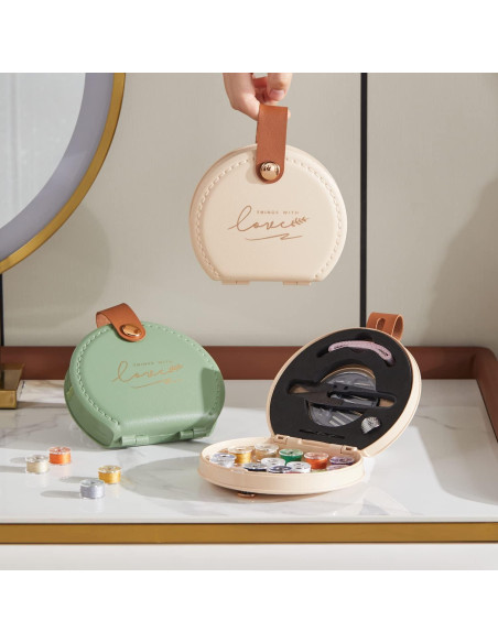 Kit de Costura ZUNON Verde Compacto con Herramientas Básicas