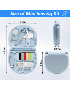 Kit de Costura Mini Portátil Yasdyri - 4 Piezas, Aprobado TSA 2