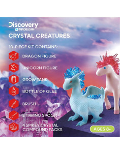 Kit de Crecimiento de Cristales Dragón y Unicornio Discovery 2
