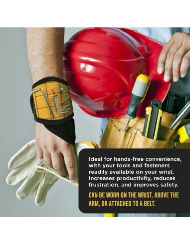 Banda de Muñeca Magnética Dura-Gold con 9 Imanes - Soporte