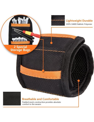 Pulsera Magnética JIANYI con 15 Imánes Fuertes - Ajustable