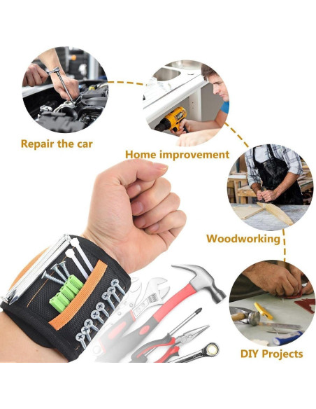 Pulsera Magnética JIANYI con 15 Imánes Fuertes - Ajustable