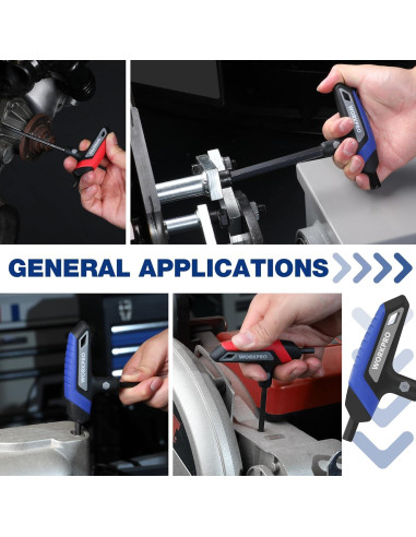 Juego de Llaves Allen en T WORKPRO 14 Piezas Métricas y SAE