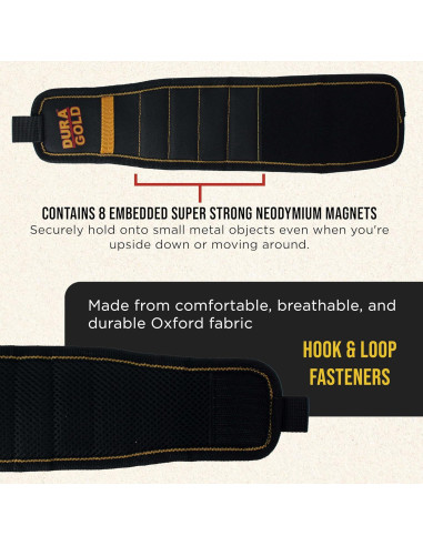 Banda de Muñeca Magnética Dura-Gold - Imán Fuerte, Nylon