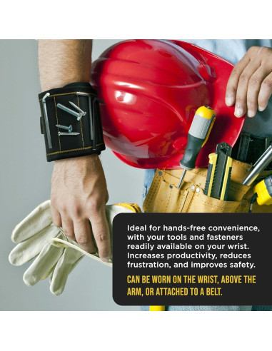 Banda de Muñeca Magnética Dura-Gold - Imán Fuerte, Nylon