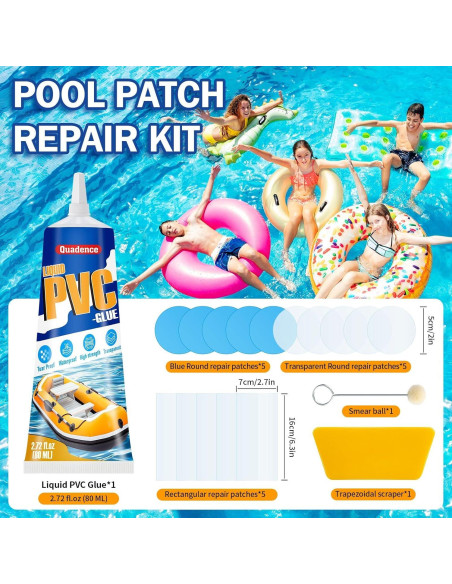 Kit de Reparación de PVC Quadence 80ml - Parches y Pegamento