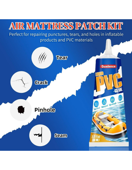 Kit de Reparación de PVC Quadence 80ml - Parches y Pegamento