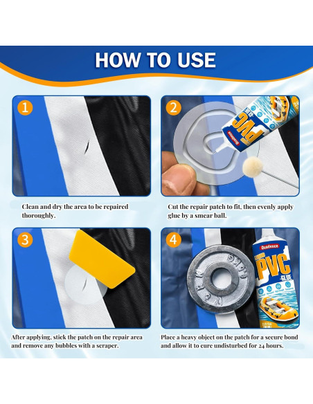 Kit de Reparación de PVC Quadence 80ml - Parches y Pegamento