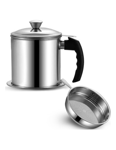 Contenedor de Grasa de Tocino Ralleyfun 1.3L Acero Inoxidable