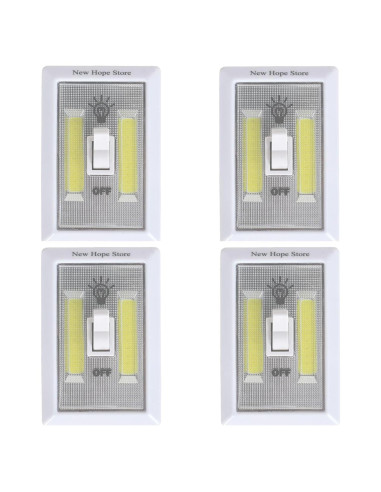 Luces Nocturnas LED COB New Hope Store - 300 Lúmenes, 4 Piezas