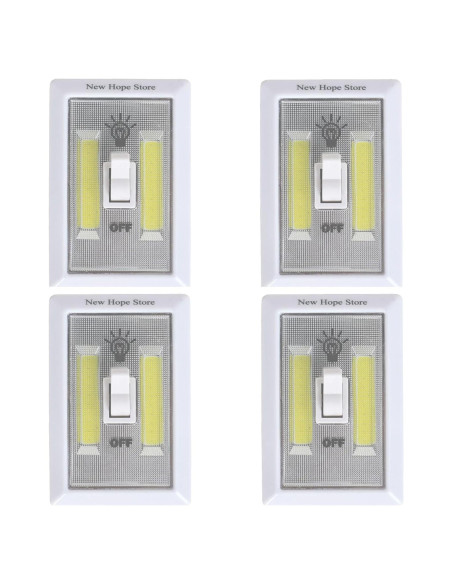 Luces Nocturnas LED COB New Hope Store - 300 Lúmenes, 4 Piezas