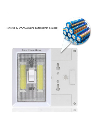 Luces Nocturnas LED COB New Hope Store - 300 Lúmenes, 4 Piezas