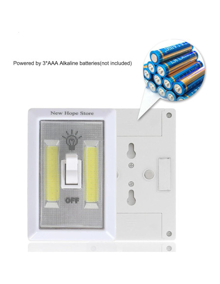 Luces Nocturnas LED COB New Hope Store - 300 Lúmenes, 4 Piezas