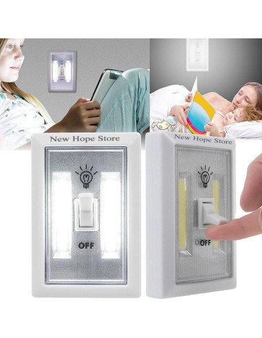 Luces Nocturnas LED COB New Hope Store - 300 Lúmenes, 4 Piezas