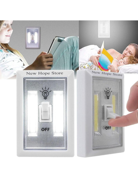 Luces Nocturnas LED COB New Hope Store - 300 Lúmenes, 4 Piezas