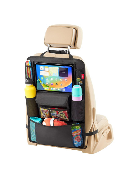 Organizador de Asiento de Coche Helteko Negro, Soporte para Tableta 30 cm