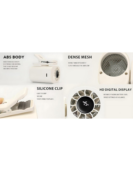 Ventilador Portátil STONEBROOK AR-29 Mini Clip-on 100 Velocidades