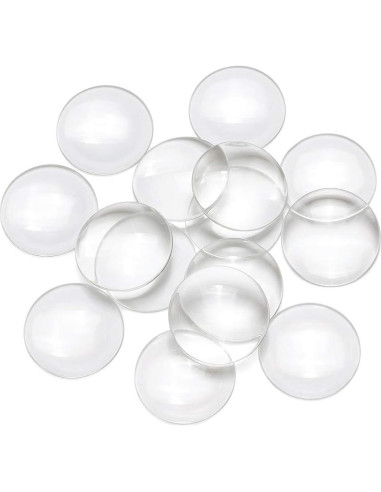 Cabochones de Vidrio Craftdady 50Pcs 35mm Transparente Claro