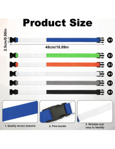 Correas de Lavandería PEUTIER 6 Piezas 48x2.5cm Multicolor 2