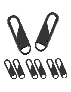 Tiradores de Cremallera Deoward 6 PCS Metal Negro 36mm
