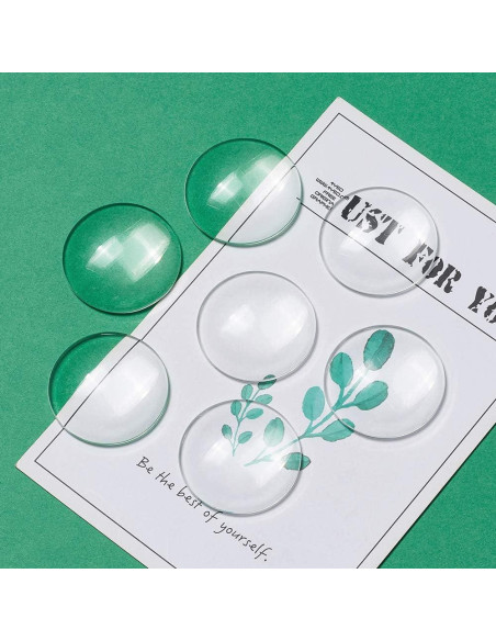 Cabochones de Vidrio Craftdady 50Pcs 35mm Transparente Claro