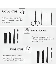 Set de Manicura Profesional 10 Piezas Moreplus con Estuche 2