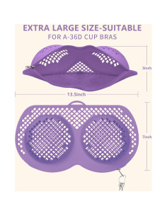 Bolsa de Lavandería con Candado EASYSLWC Morado 22.86x9.91cm 2